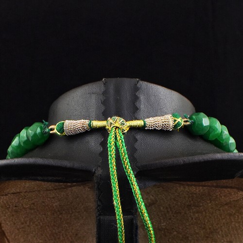 713 Cts ENHANCED Emerald Round Shape Faceted Beads Necklace JK 21E343 - 第 3/3 張圖片