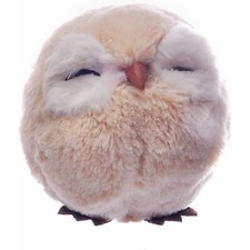 Gufo Ball Diametro 12 cm Addobbo Albero Natale Decorazione Appendibile Beige