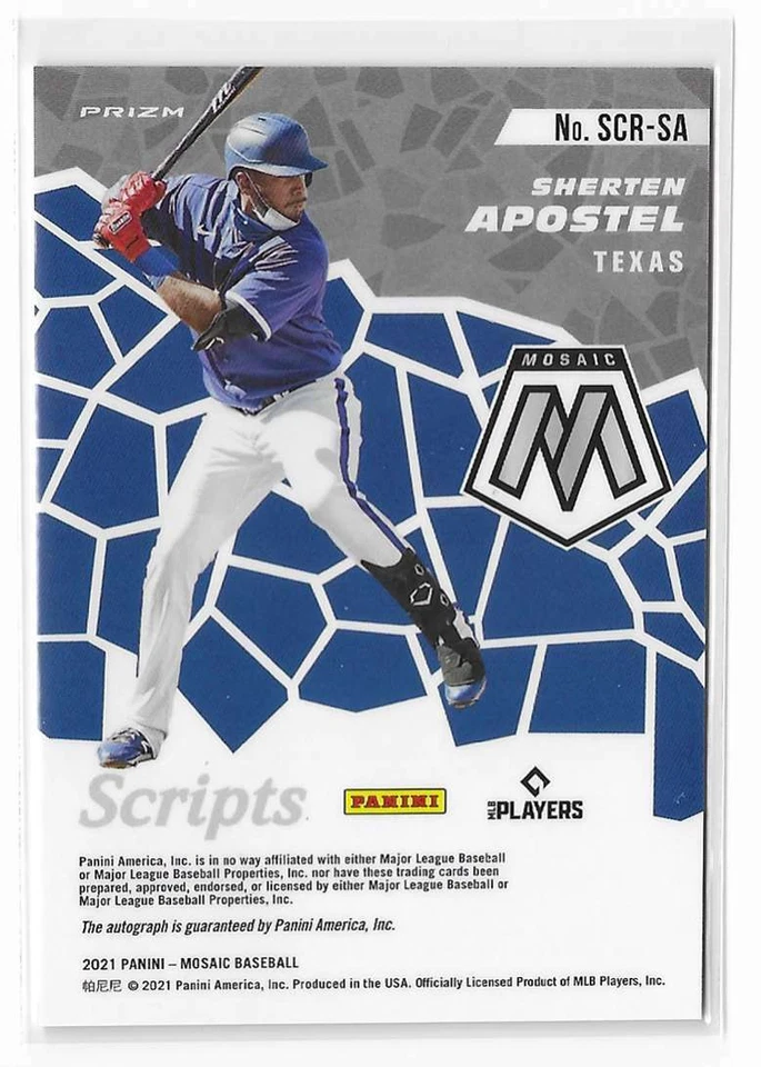 Sherten Apostel 2021 Panini Mosaic Silver Scripts Rookie Autograph #SCR-SA - Image 2 of 2