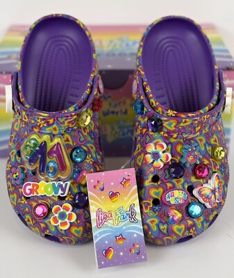 Crocs Lisa Frank Neon Purple Classic Clog U.S. Mens 5 Womens 7