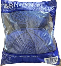 Fashion Plus Mill Ends Mixed Fiber Royal Blue Acrylic Polyester Nylo