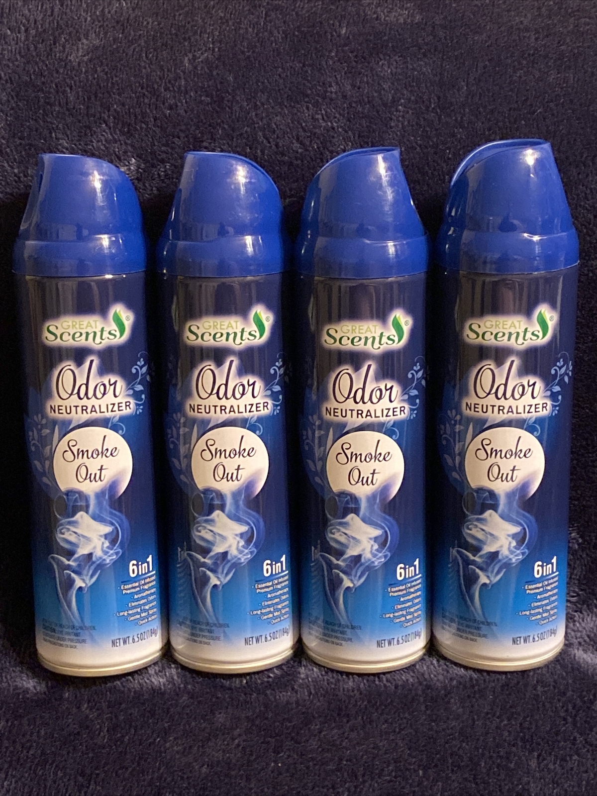 4 Cans Great Scents Odor Neutralizer SMOKE OUT Air Freshener Spray 6.5oz each eBay