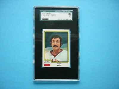 希少 '79 SPORTS NOTES SPECIAL THE SPORTS 1979 1979/80 PANINI ICE HOCKEY STICKER #124 JERZY POTZ SGC 7 NM