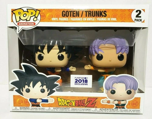 FunKo POP! Dragon Ball Z Goten Trunks paquete de 2 Funimation lanzamiento exclusivo 2018