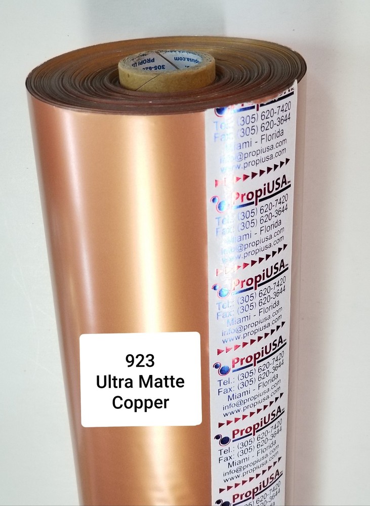 Hot Stamping Foil 923 Ultra Matte Copper  24 in x 1000 ft   PROPIUSA