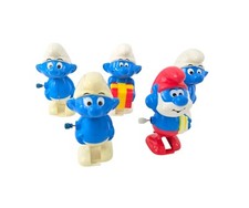 Vintage Smurf Wind Up Toys Lot Of 5 Galoob Peyo Toys 1982 All Work