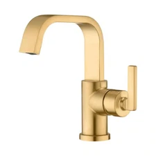 ​LUXIER BSH14-SG Single Hole Single-Handle Bathroom Faucet/Drain in Brushed Gold