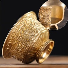 7pc Buddhism Bowl Handicraft Bronze Tibetan Holy Water Cup Buddhist Bowl
