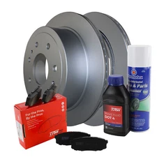 Rear Brake Kit 348mm Rotors & TRW Metallic Pads For F-150 Mark LT HD Payload Pkg