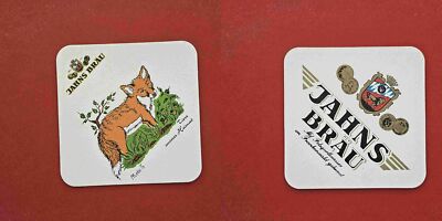 Jahns Bräu Tiere Nr. 5 Fuchs Brauerei Bierdeckel Coaster Beermat