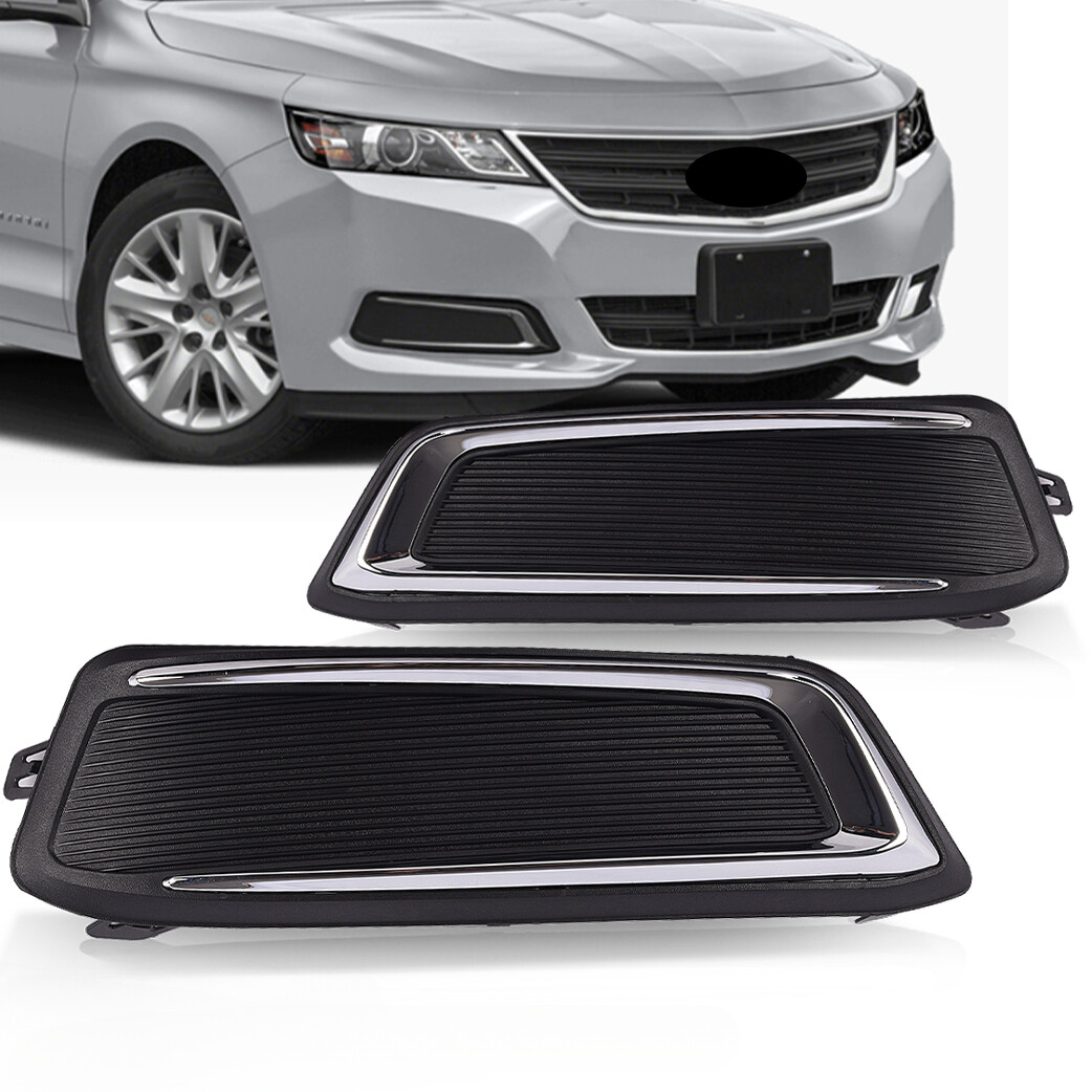 Fits 2014-2020 Chevy Impala LT LS LTZ Fog Light Bezel Covers Pair W/O FOG Hole