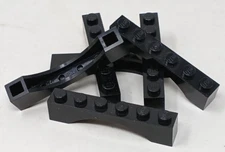 LEGO Parts 1 x 6  Arch Brick Black No. 3455 Qty 6  #M8
