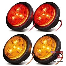Ultimate 4 Pack 2.5" LED Trailer Marker Lights, Amber  Red, Waterproof 2R 2A