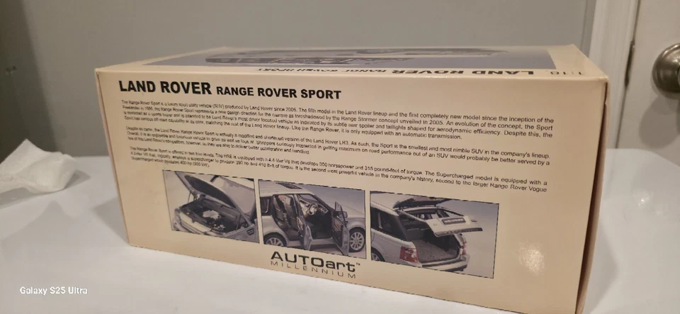 1/18 AUTOart Millennium Land Rover Range Rover Sport Silver Please READ - Image 3 of 4