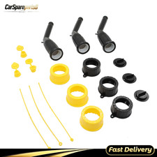 Gas Can Spout 3x Old Style Kit w/ Tough Nozzles Screw Collar Vent Caps