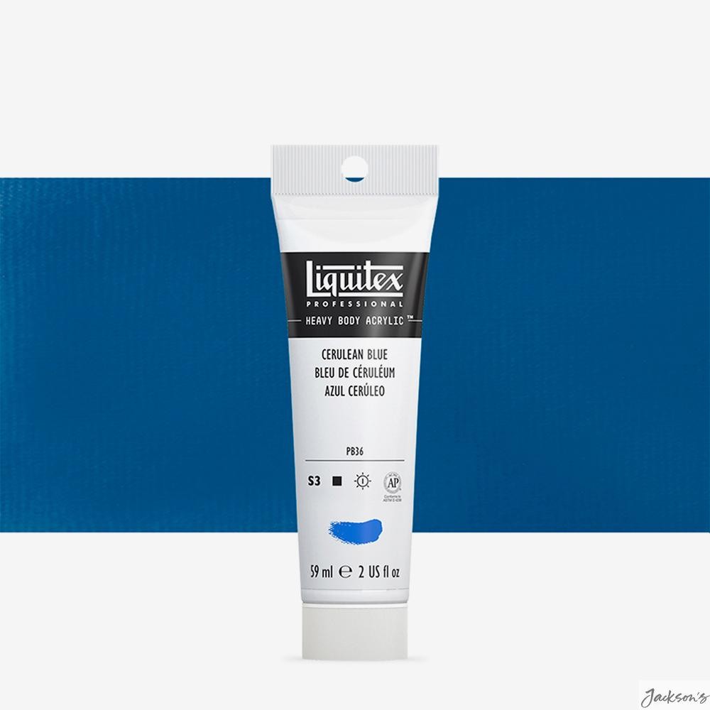 Liquitex Professional Heavy Body Acrylic Paint Tube 59ml Cerulean Blue Art