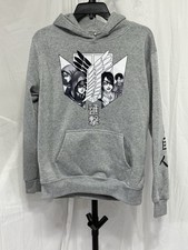 Attack On Titan Final Season Hoodie Medium Grey Long Sleeve Front Muff Pocket