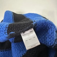 L Large Baskik Striped Loose Fit V-neck Knit Sweater