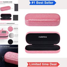 Bling Hard Shell Glasses Case Sparkling Shiny Eyeglass Holder Travel Study Work