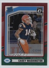2024 Donruss Rated Rookie Optic Preview Red & Green Prizm Casey Washington 05gv