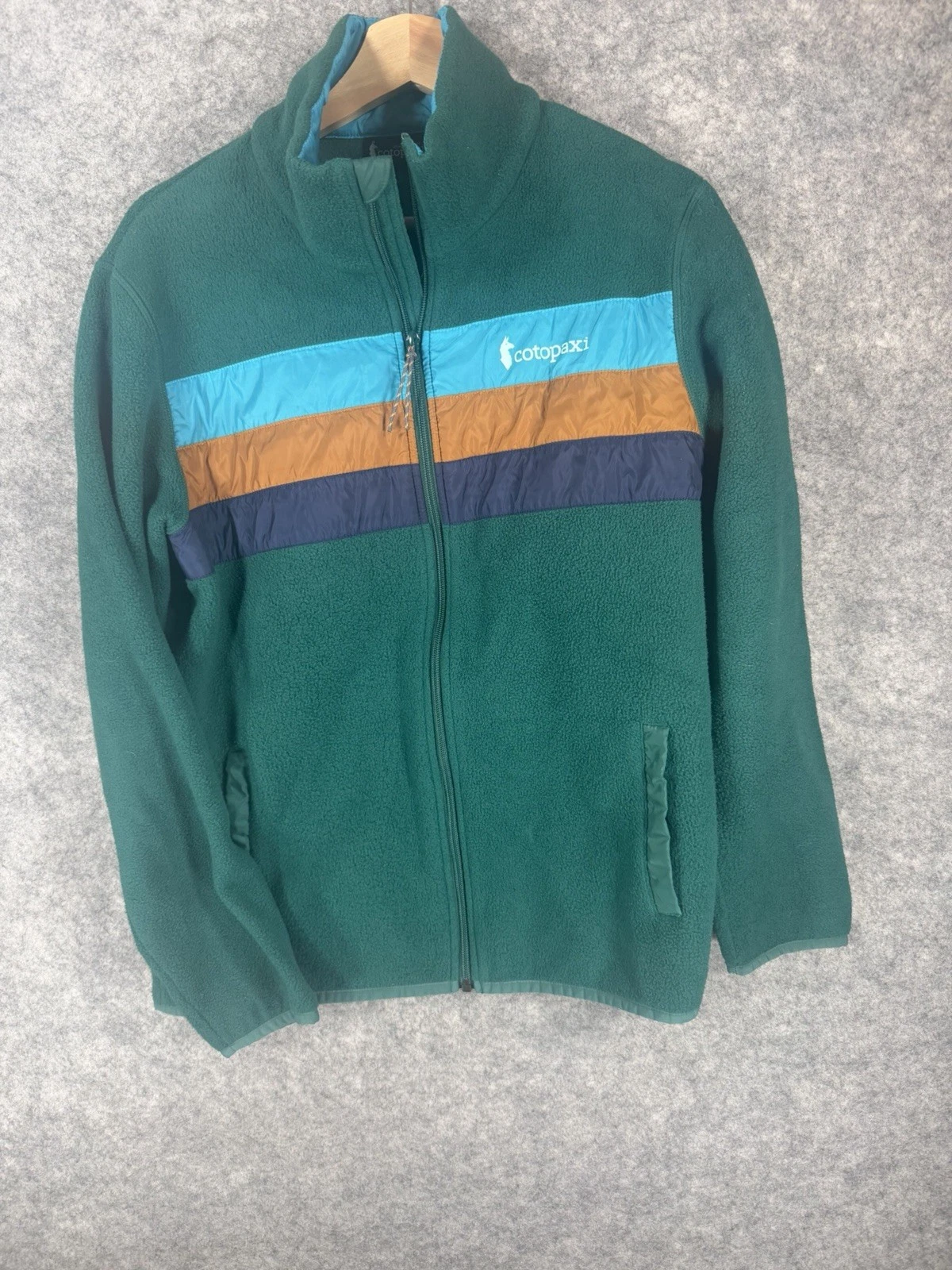 Cotopaxi Fleece Jacket Men’s Medium Green Colorblock Outdoors Teca Full Zip image 1