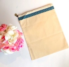 Tory Burch 12"x15" Drawstring DUST BAG for Shoes/Sml Purse wGold Logo Charm