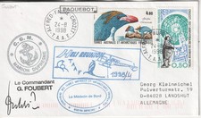 T.A.A.F. Terres Australes 1998 signed cover . Helicopter
