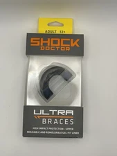 Shock Doctor Adult Ultra Double Braces Moldable Remoldable Gel Mouth Guard Strap