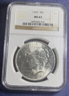 1922 Peace Silver Dollar NGC MS63