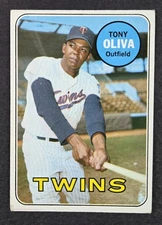 Tony Oliva 1969 Topps Card - High# #600. Minnesota Twins- READ