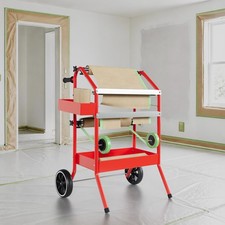 Mobile 18 Multi-roll Masking Paper Machine W Storage Trays Holds Auto Tape Mobile 18 Multi-roll Masking Paper Machine W Storage Trays Holds Auto Tape
