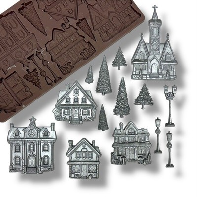 Silicone Molds for Resin ReDesign Prima CHRISTMAS VILLAGE Clay Fondant Epoxy