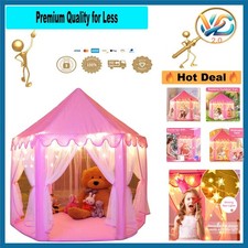 Princess Tent Girls Playhouse with Star Lights 55x53 Inch Indoor Outdoor Toy ...