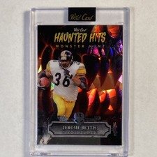 Jerome Bettis #HHP-JB, 1/2 Serial Numbered, Wild Card Haunted Hits football card