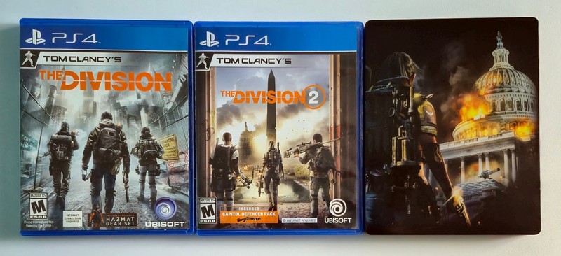 The Division 1 & 2 w/Steelbook - Sony PlayStation 4 PS4 PS5 Games Lot Bundle