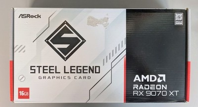ASRock AMD Radeon RX 9070 XT Steel Legend 16GB Graphics Card *White*