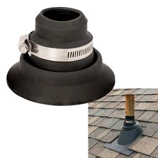 Roof Collar Repair Boot Vent Flashing - Fits 1.5-2 Pipe, Made in The USA