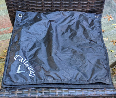 Callaway 2-In-1 Golf Towel & Golf Bag Rain Cover 18.00'' x 18.00'', Black Hood