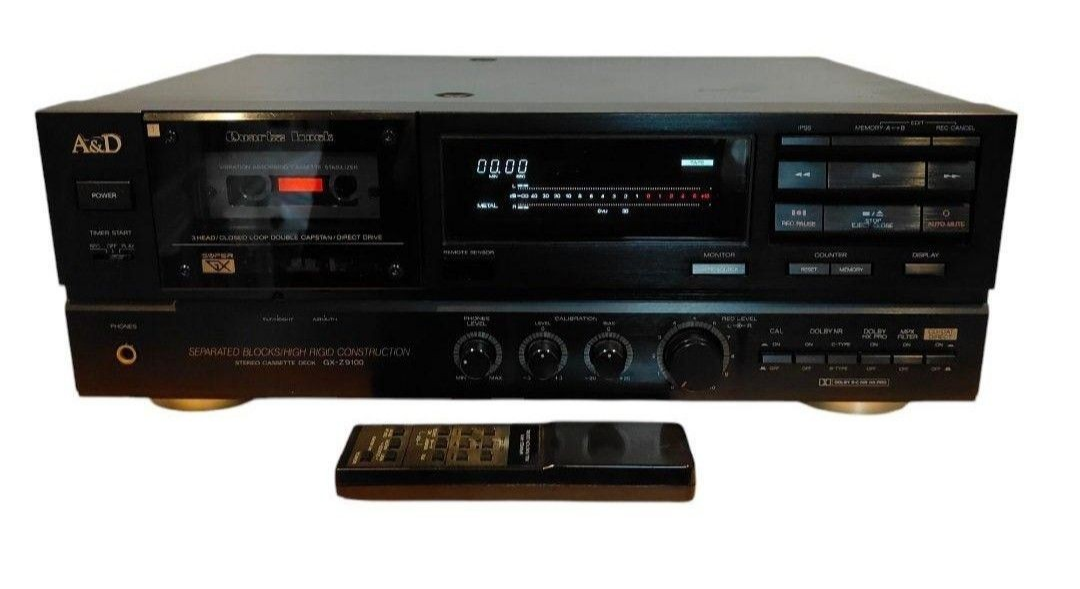 A＆D GX-Z9100R AKAI A&D GX-Z9100 3-Head Stereo Cassette Deck Super GX Black Japan