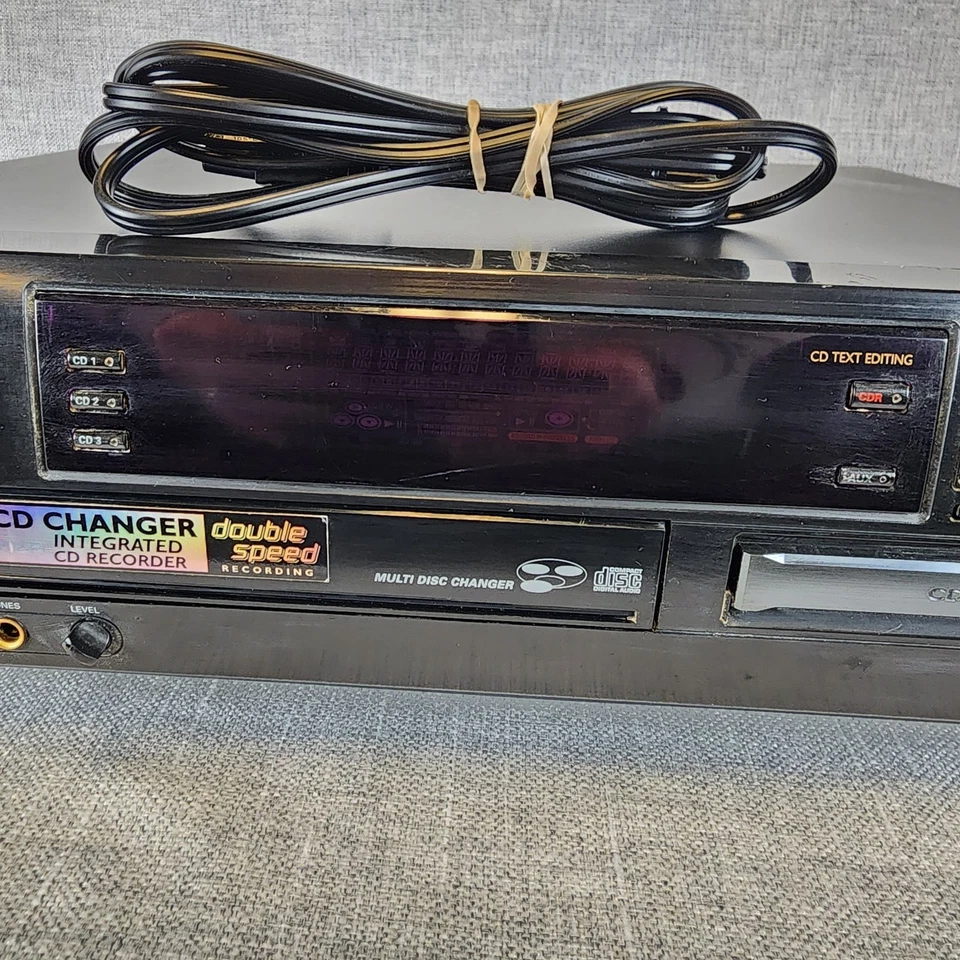 Philips CDR785 Grabadora de CD Cambiador de 3 Discos - Reparado, Cinturones Nuevos, Sin Control Remoto Foto 4 de 4