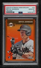 2023 Topps Chrome Platinum Anniversary Orange Refractor 10/25 Bryce Johnson 1fl4