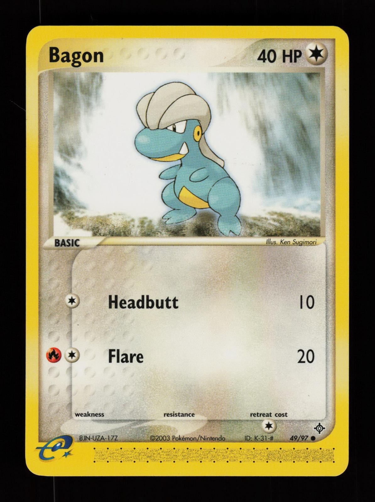Bagon 49/97 Common Dragon Pokemon Cards