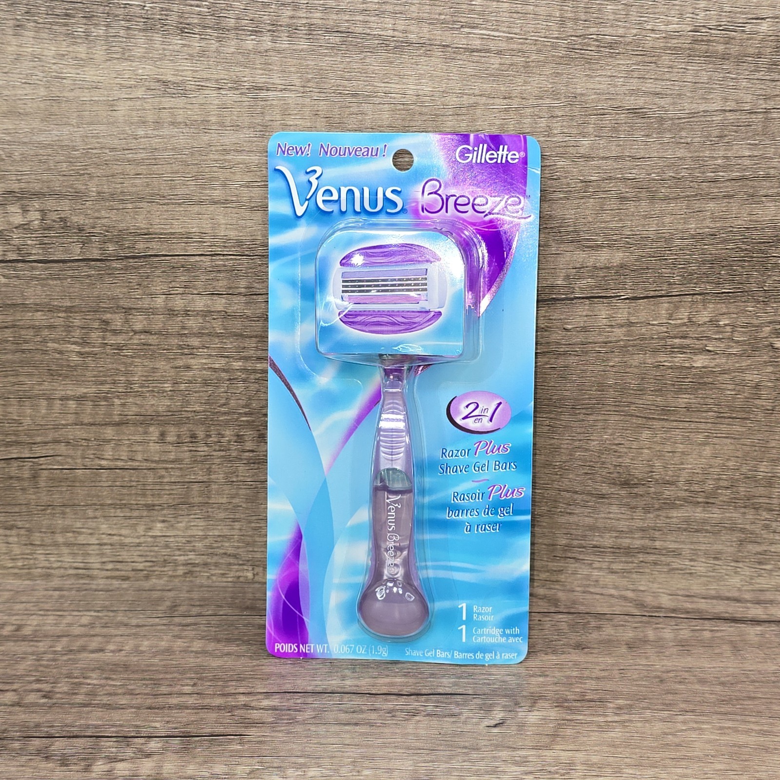 Venus Breeze Gillette 2 In 1 Womens Razor SAMPLE Purple 2006