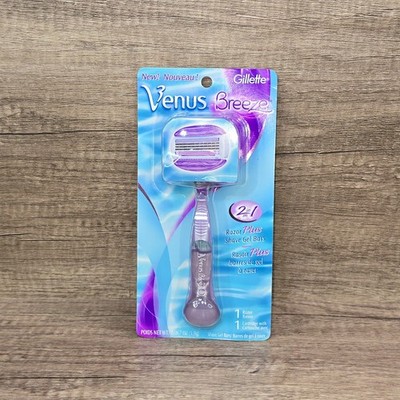 Venus Breeze Gillette 2 In 1 Womens Razor SAMPLE Purple 2006 NEW DAMAGED PACKAGE