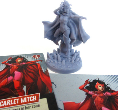 ZOMBICIDE: Marvel Zombies SCARLET WITCH Super-Hero Mini & Cards NEW!!