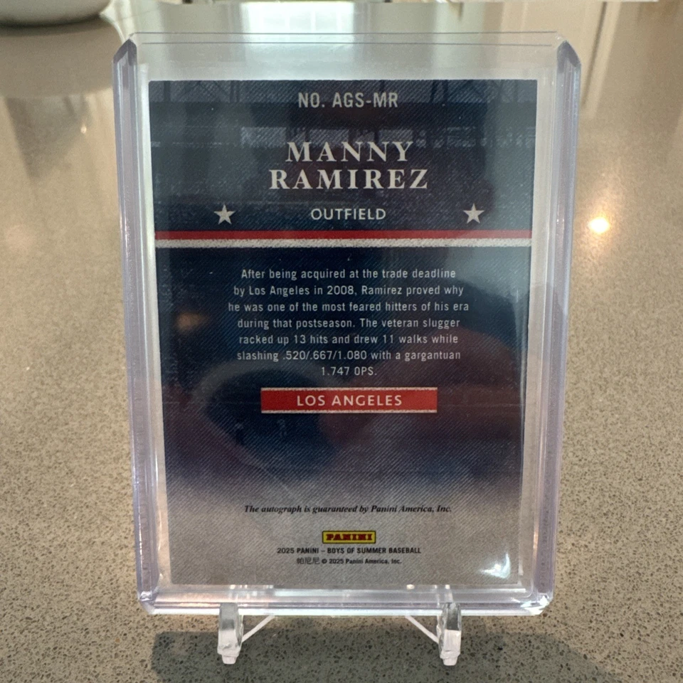 Panini Boys Of Summer 2025 Manny Ramirez/49 American Glory automático Foto 2 de 2