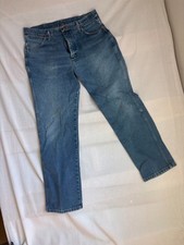 Wrangler Jeans Men's 36x32 Cowboy Cut Slim Fit Mid Rise Denim Blue 100 Cotton