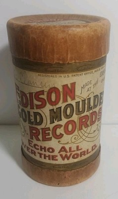 Antique 1905 Edison Cylinder Record ( Empty) Container National Phonograph Co  S