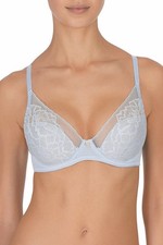 NEW 72 NATORI FLORA CONTOUR UNDERWIRE BRA 721150 BLUE MIST/IVORY SZ 32G