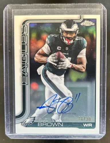 2025 Topps Chrome A.J. Brown Chrome Autographs (RAW)
